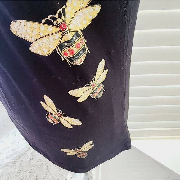 VINIZBENA GEMSTONE BEE SHIRT BLACK RED YELLOW SIZE SMALL - Picture 5 of 5